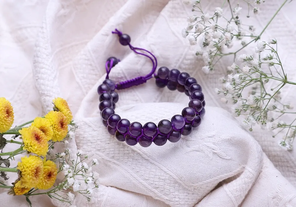 Amethyst Double Layered Bracelet Amethyst Double Layered Bracelet